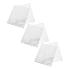 Angoily 30Pcs Clear Plastic Currency Sleeves for Recipe Binder Design Fits Standard Binders for Organizing Banknotes Cards Tickets and More