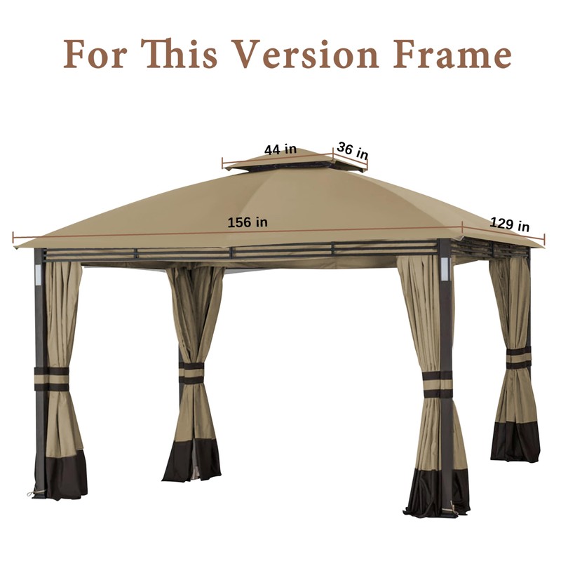 SCOCANOPY Replacement Cover Compatible with SUNJOY Crestfield 11X13 Gazebo (Models