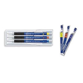 Staedtler Marsmicro 0.3-0.7 Set of 3 Coloured Eco Set with Refills HB 0.3 0.5 0.7