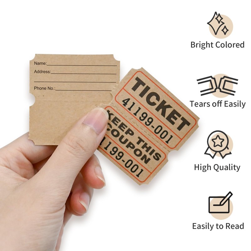 L LIKED Raffle Tickets Double Rolls 1000 per Roll 50/50