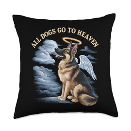 All Dogs Go To Heaven German Shepherd in Heaven Throw Pillow