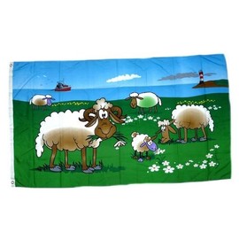Flag Sheep on the Coast 90 x 150 cm Flags