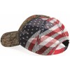 Peerless Embroidery USA Snapback Camouflage American Flag Mesh Red/Wht/Blue