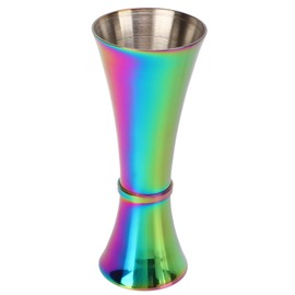 Double Jigger 304 Stainless Steel Thicken Design Wide Opening Glossy Appearance Easy Cleaning Alcohol Measuring Tool Colorful