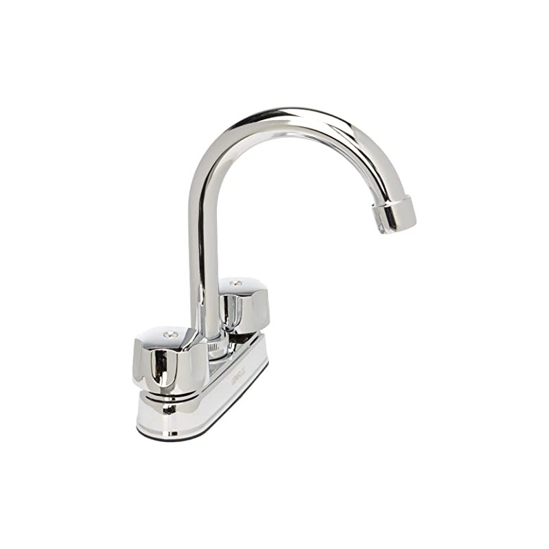 Genflux MZLA130PLCB Mezcladora Plastico para Lavabo, 4"