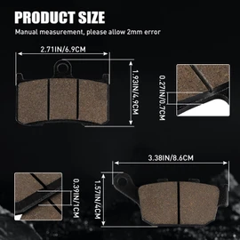 Front and Rear Brake Pads for Z900 Z 900 2017 2018 2019 2020