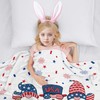4th of July Throw Blanket Gnomes Patriotic Blanket, Memorial Day