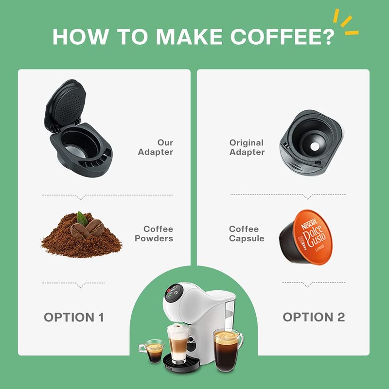 Capsule Adapter for Dolce Gusto Adapter, Reusable Coffee Pods Adapter