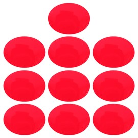 SOLUSTRE 10pcs Gel Filter Transparent Color Film Plastic Sheets Round Head Flashes Correction Gel Light Filter for Photo Studio Flash Red 66MM