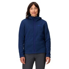 MARMOT Women's Drop Line Full Zip Sweater Knit Jacket, Arctic Navy Heather, X-Small