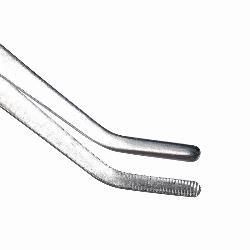 BinaryABC Stainless Steel Straight and Curved Nippers Tweezers Feeding Tongs