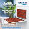 New Upgraded 20" Folding Teak Shower Seat Wall Mounted –