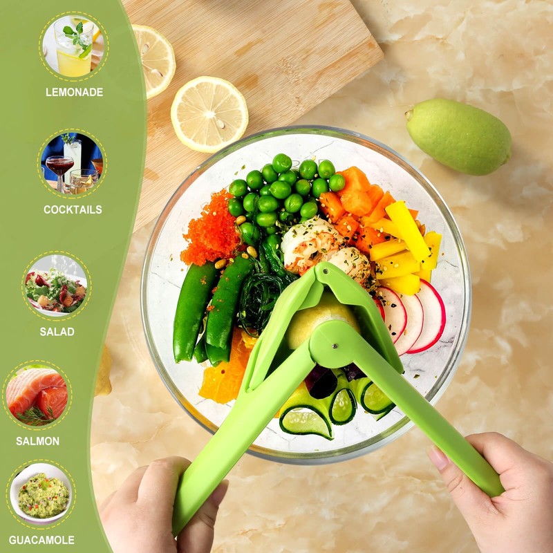 ToGeeKa Lemon Squeezer, Effortless Manual Flat Lime Juicer Squeezer, Hand