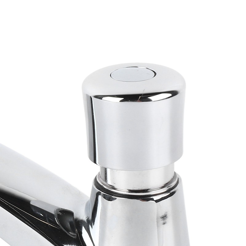 Time Delay Basin Sink Faucet Copper Alloy Push Switch Water