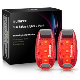 Sumree LED Flashing Light School Bag Safety Light Set of 2 Clip Safety Light Pram Light Running Light Pet Light for Children Backpack, Dog Light Pendant, Cats, Joggers, Prams