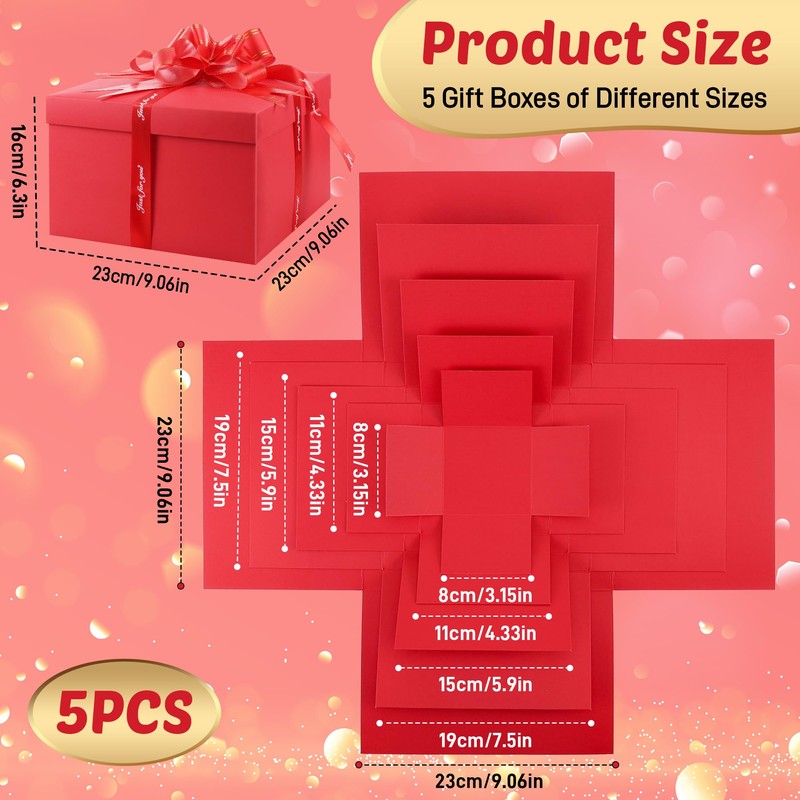 JIANTA 5 Layer Creative Explosion Gift Box, Snack Explosion Box