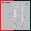 KOTARBAU® Garage Door Bolt Bolt Galvanised Silver with Rubber Handle
