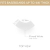 5.5" x 5/8" Rounded Outside Bullnose Corner Baseboard Molding and