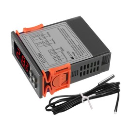 Dorhea STC-1000 10A DC 12V Digital LED Temperature Controller Cooling Heating Centigrade Thermostat 2 Relays LED Output with NTC Sensor Probe(12V)