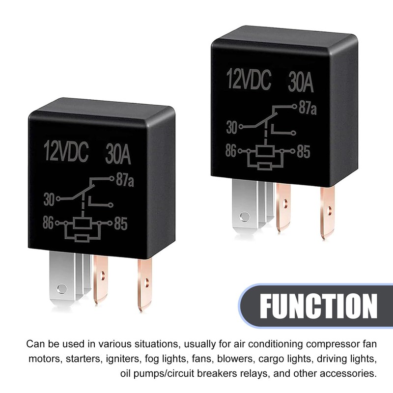 MLY Automotive 12V Relay, 30A 5-Pin Starter Relay, Waterproof Multi-Purpose