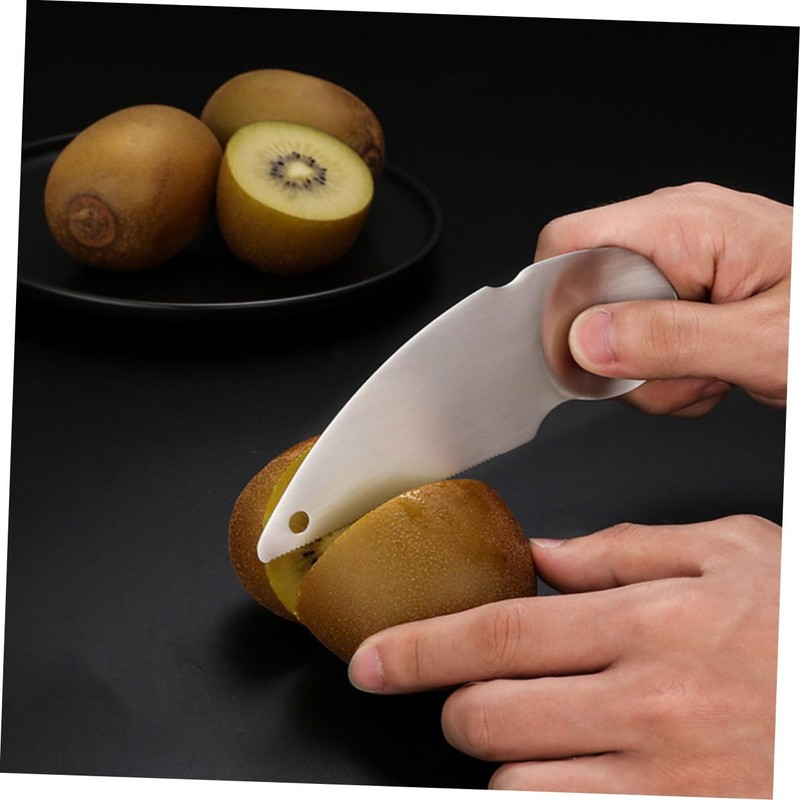 BIUDECO 2Pcs Stainless Steel Kiwi Cutters Spoons Effortless Digging Tool