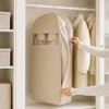 3-Pack Hanging Clothes Storage Bags for Closet Organization – Clear