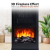 Comfort Zone 18" Tower Space Heater with 3D Flame, 1500W/900W,