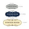 Signs ByLITA Designer Powder Room Sign (Brushed Gold) - Small