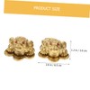 Levemolo Brass Craft Figurine Lucky Golden Toad Wealth Toad Decoration