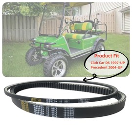 WASYDY Golf Cart Starter Generator Belt &Clutch Drive Belt Kit For Club Car DS 1997-UP, Precedent 2004-UP With FE290 and FE350 Motors,Compatible With OHV Kawasaki Gas Engine ，Replace 101916701,1016203