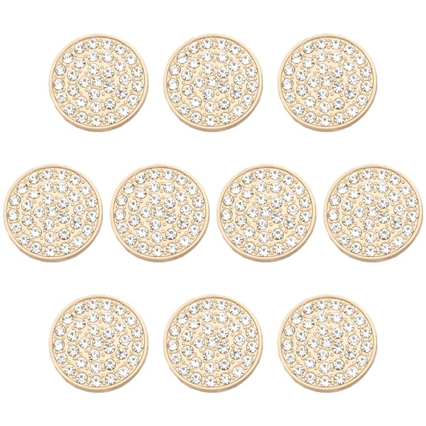 ftiemlovde 10 Elegant Dirndl Buttons Gold for Sewing Metal with