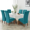 SZJIAHTM 2 Pcs Large Dining Room Velvet Chair Covers Elastic