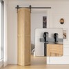 3.5FT/42 Bi-Folding Sliding Barn Door Hardware Kit,Heavy Duty Roller Track