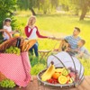 Cesta de Comida Cubierta, Verduras, Frutas, Pan, Comida, Hogar, Cesta