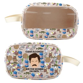 BLUPARK Sitcom Inspired Clear Makeup Bag Clear Alcohol Is For Rich Women on Diets Cosmetic Bag Gift for Fans (Clear Alcohol)