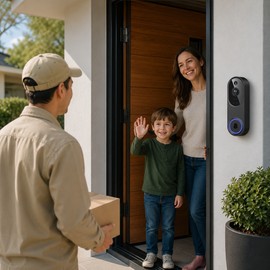 Wireless Video Doorbell Camera for Front Door Monitoring – 2.4G Wi-Fi with Two-Way Audio & Night Vision