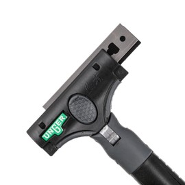 Unger Commercial ErgoTec® Ninja 4" Glass Scraper with Blade and Safety Cap – Adjustable Angle for Efficient Window Cleaning EN100