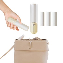 Pack of 4 Lint Rollers Clothing WISIRENT, Comfortable Reusable Lint Roller Lint Roller Pet Hair, Mini Lint Roller for Clothes Sofa Dog Fur Cat Fur (4 Rolls with 1 Dispenser)