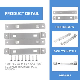 Rust Resistant Bird House Hanger Bracket 2 Sets Galvanized Steel Mounting Brackets Kit with Screws Universal Trees/Poles Hanger for Securing Bird Houses, Nesting Boxes & Feeders - Silver