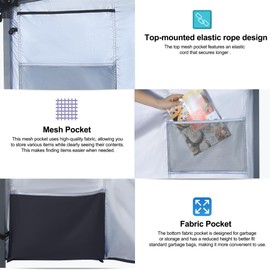 ABCCANOPY Pop Up Canopy with Sidewall,10x10 Outdoor Canopy Tent with Storage Sidewall for Commercial Events with 4 Weights (Black)