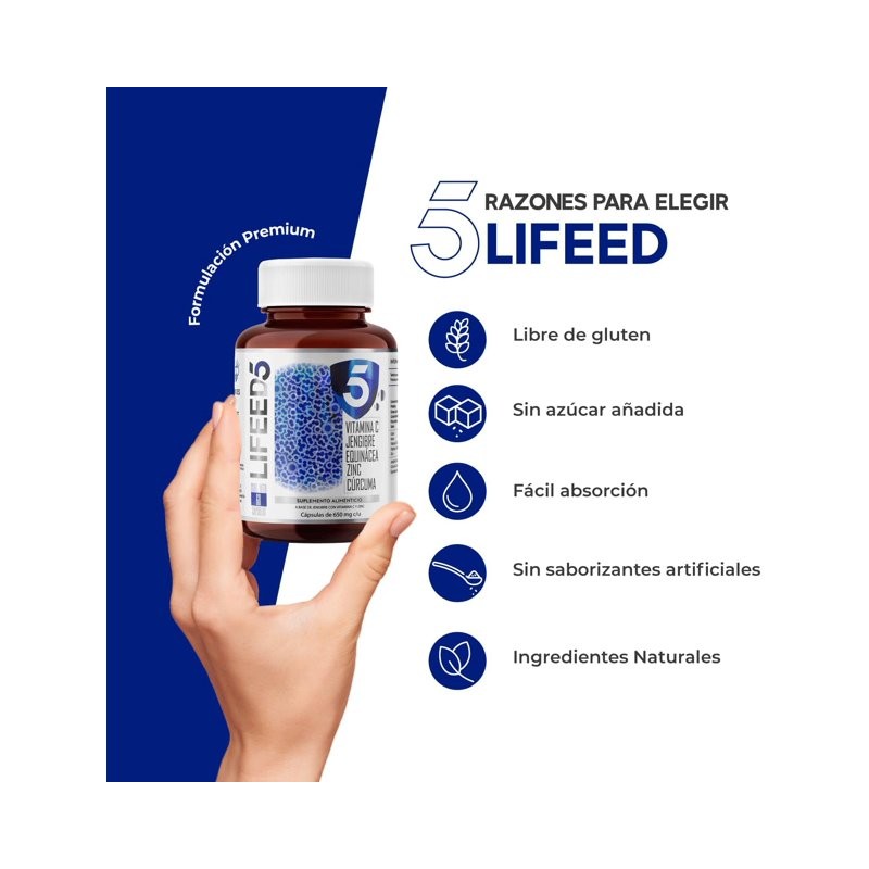 Multivitaminico Sistema Inmune LIFEED5 60 dias Vitamina C Vitamina D3