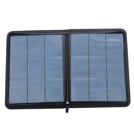 WINTRA Premium 360 Pockets Black Zippered Playing Card Binder - Durable Trading Card Holder Album ，9 Pocket Side Loading Card Folder with 20 Sheet Sleeves for Trading and Sports Cards