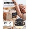 MONODEAL Alarm Clock Radio with Fast Wireless Charging,Support Bluetooth 5.3/FM