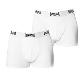 Lonsdale Mens 2 Pack Trunks White XL