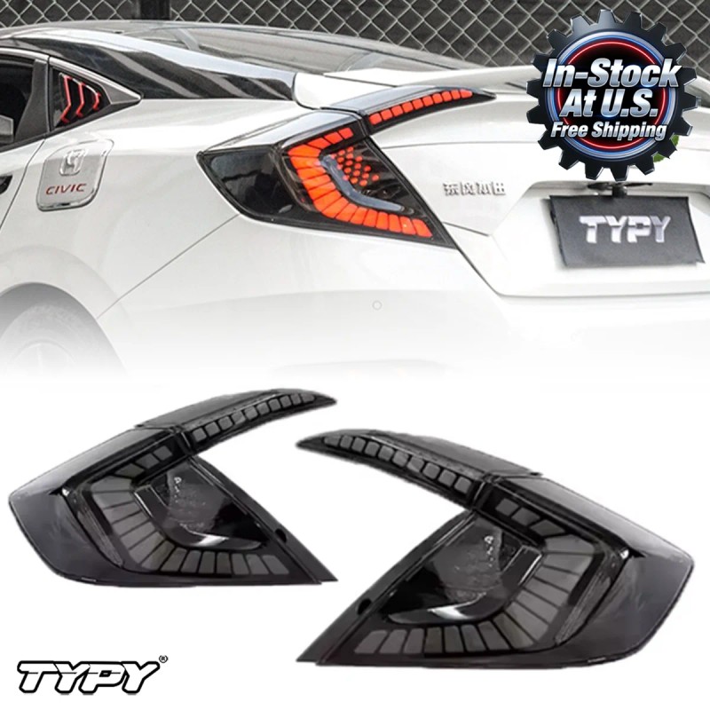 For 2017-2021 Honda Civic FK4 FK7 MU Style Rear Bumper