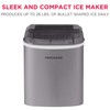 FRIGIDAIRE EFIC189-Silver Compact Ice Maker, 26 lb per Day, Silver