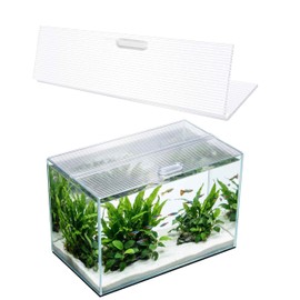Yiqiying Aquarium Canop Polycarbonate 15.37 x 7.63 x 0.24 for 5/10 Gallon Without Center Brace Aquariums Cover Aquarium Lid，Clear