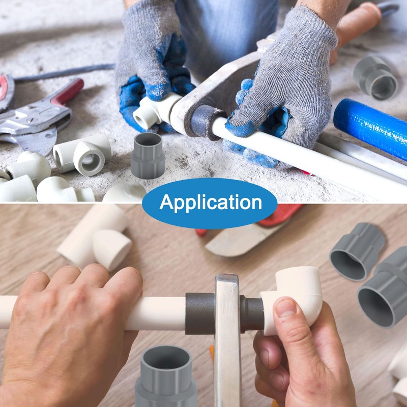 sourcing map 3 Pcs UPVC Reducer Pipe Fitting, 63x25mm PVC