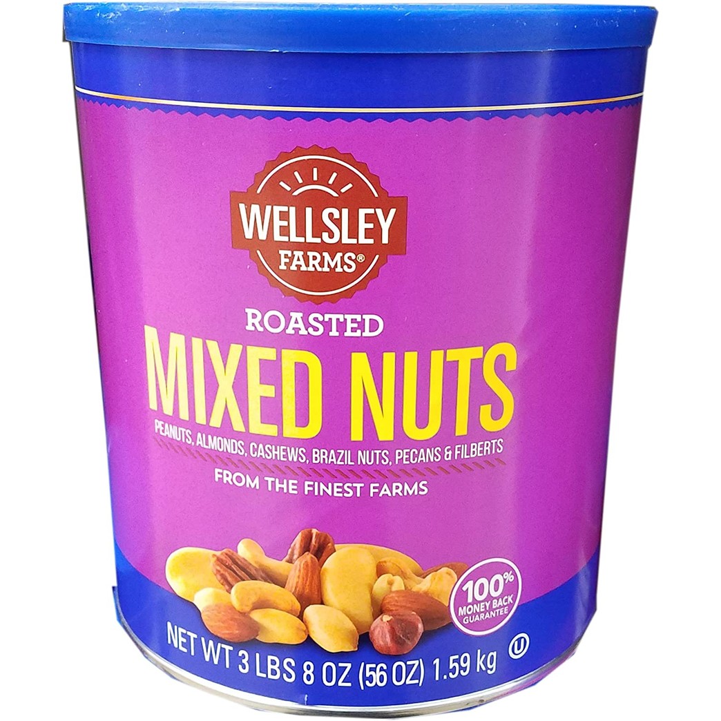 Wellsley Farms Roasted Mixed Nuts, 56 OZ