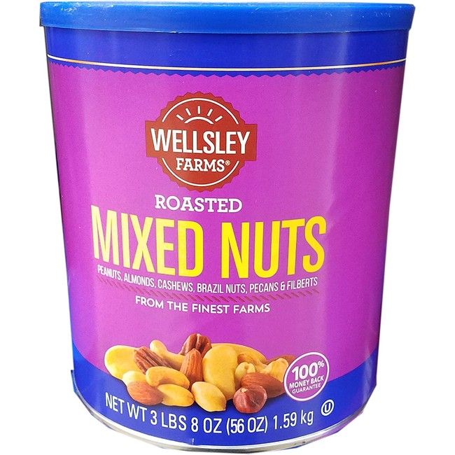 Wellsley Farms Roasted Mixed Nuts, 56 OZ